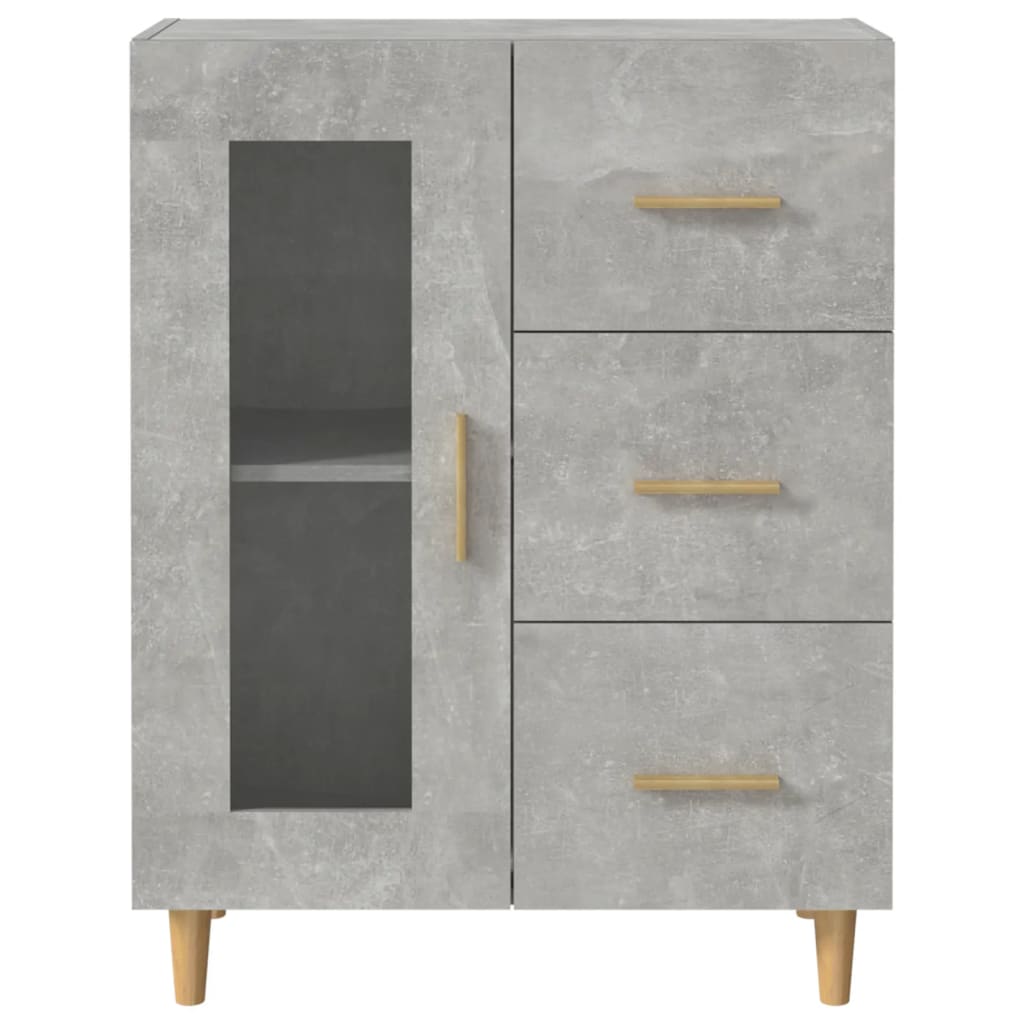 Buffet gris béton 69,5x34x90 cm bois d'ingénierie - XIOS
