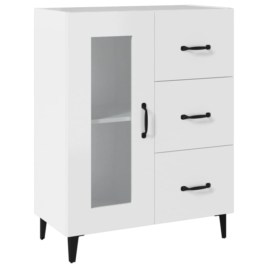 Buffet blanc 69,5x34x90 cm bois d'ingénierie