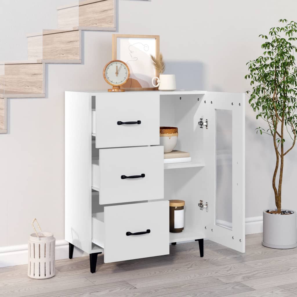 Buffet blanc 69,5x34x90 cm bois d'ingénierie XIOS