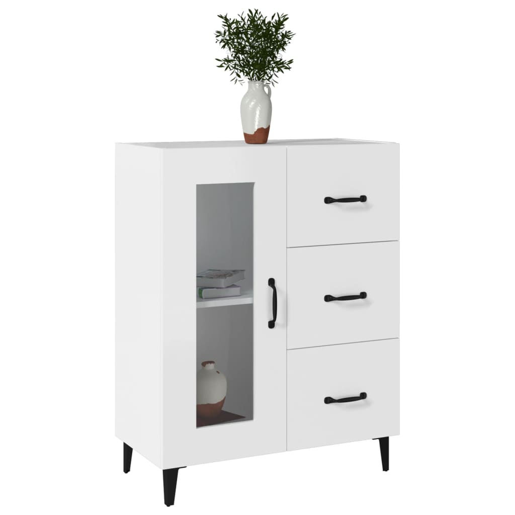 Buffet blanc 69,5x34x90 cm bois d'ingénierie XIOS