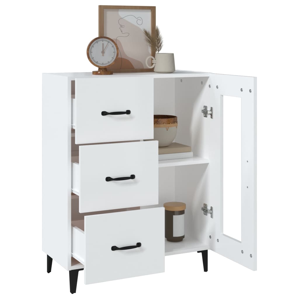 Buffet blanc 69,5x34x90 cm bois d'ingénierie XIOS