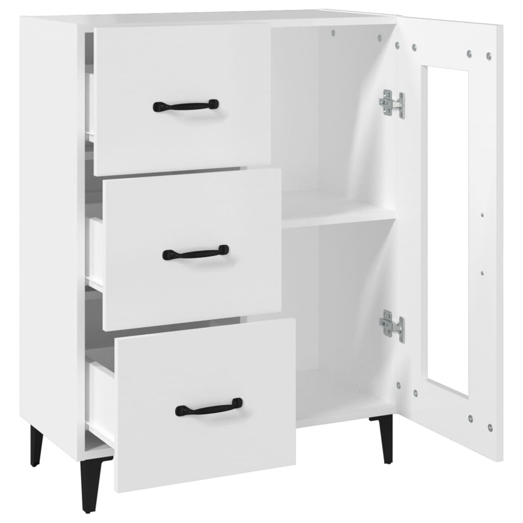 Buffet blanc 69,5x34x90 cm bois d'ingénierie XIOS