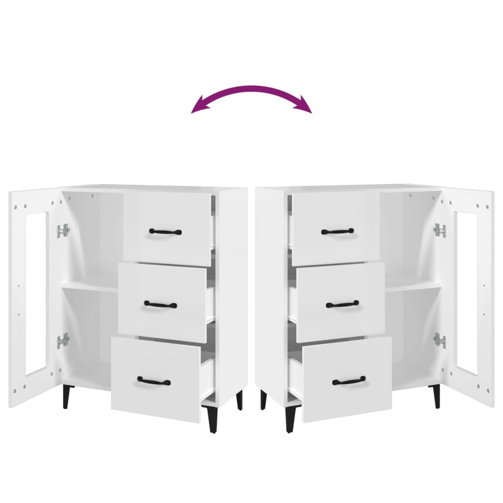 Buffet blanc 69,5x34x90 cm bois d'ingénierie XIOS