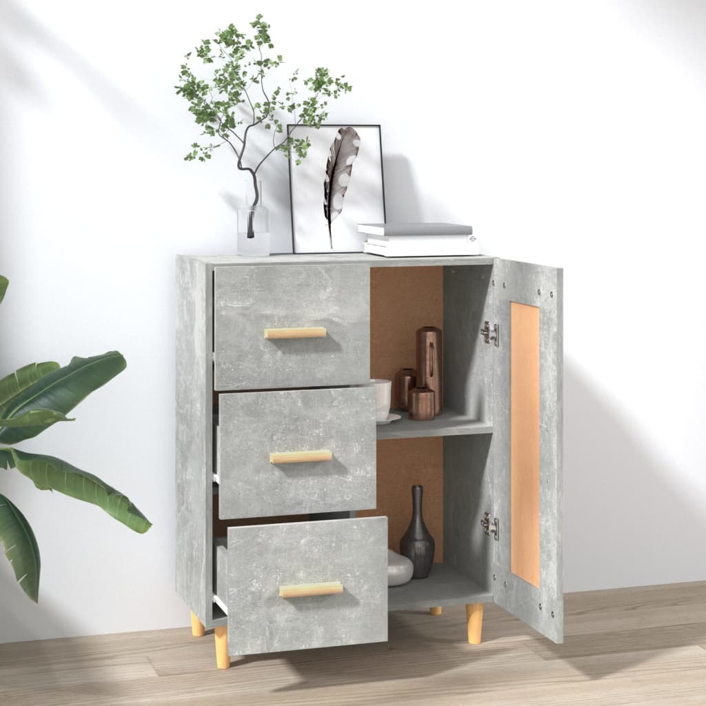 Buffet Gris béton 69,5x34x90 cm Bois d'ingénierie - XIOS