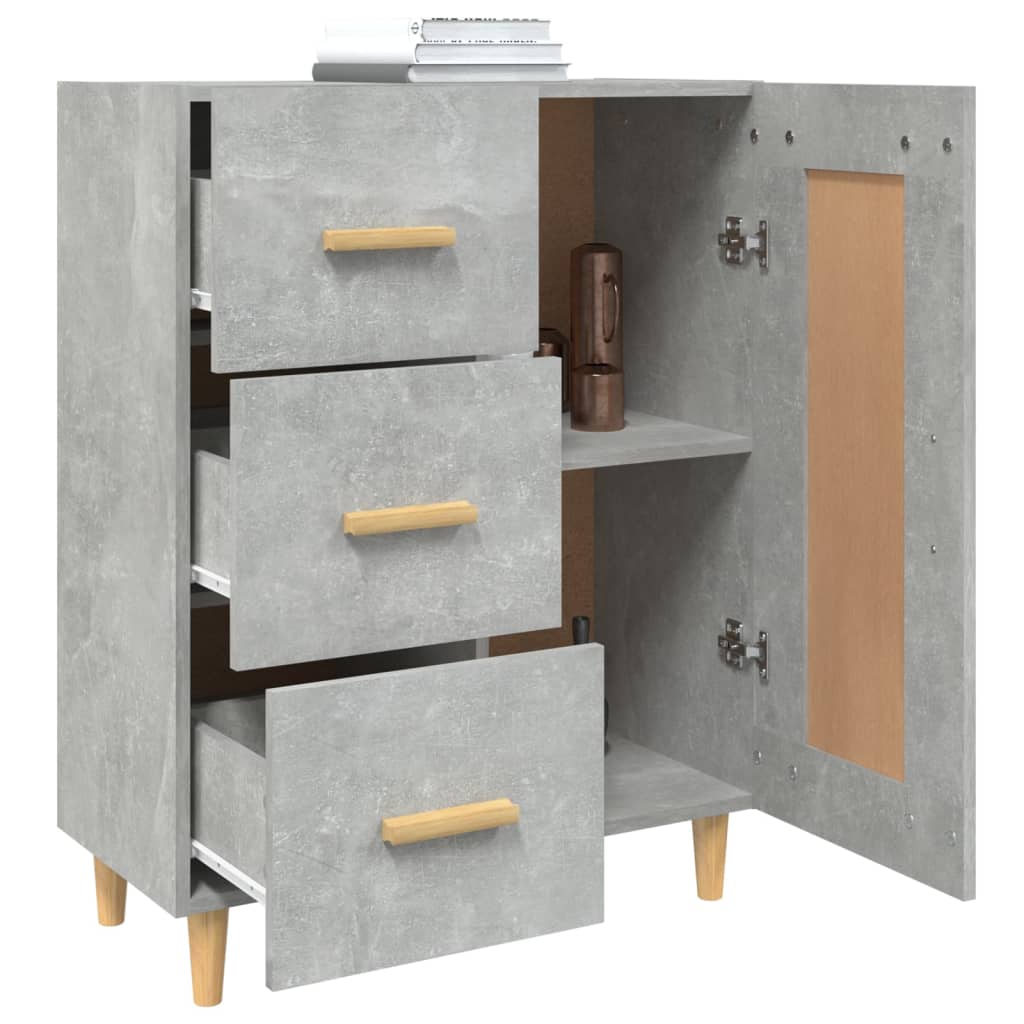 Buffet Gris béton 69,5x34x90 cm Bois d'ingénierie - XIOS