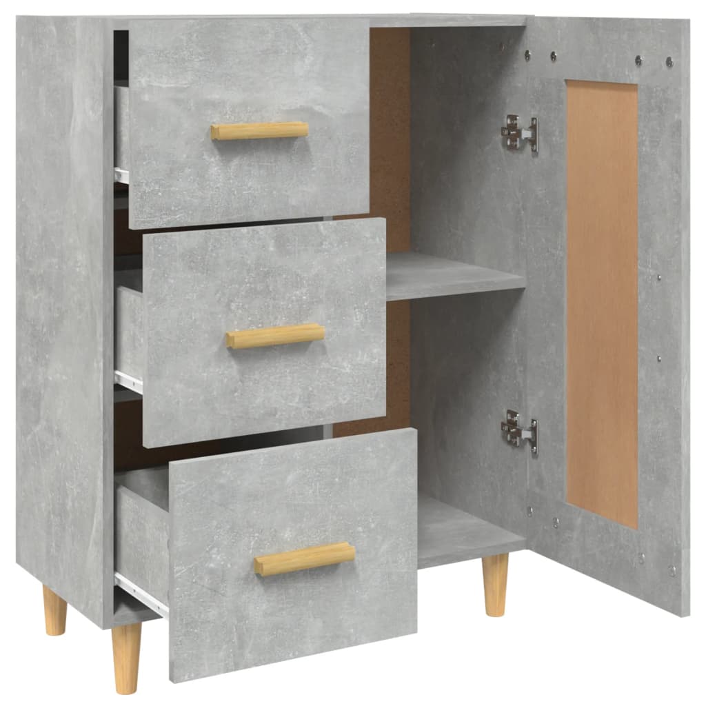 Buffet Gris béton 69,5x34x90 cm Bois d'ingénierie - XIOS