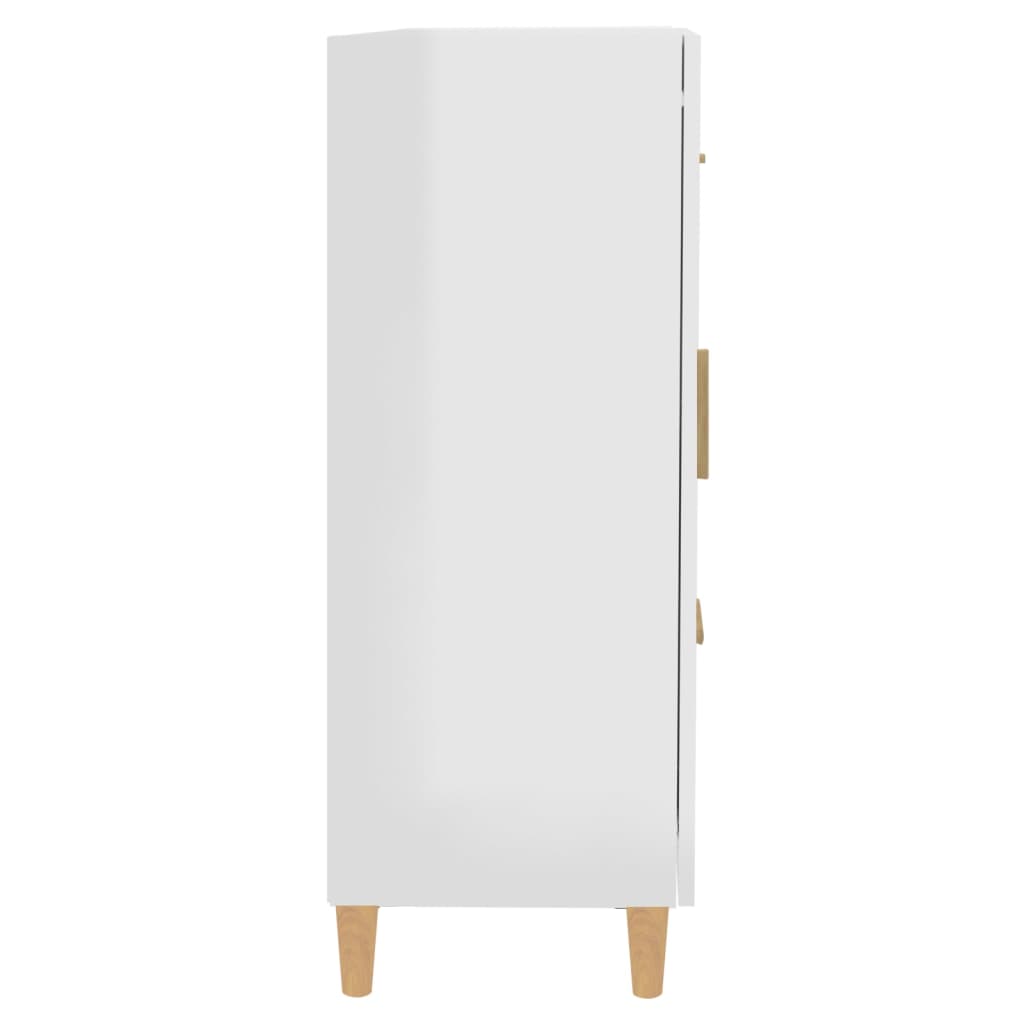 Buffet Blanc brillant 69,5x34x90 cm Bois d'ingénierie - XIOS