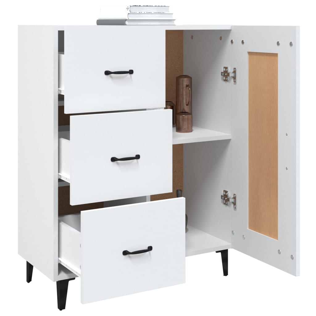 Buffet Blanc 69,5x34x90 cm Bois d'ingénierie - XIOS