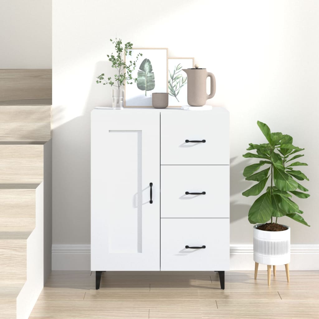Buffet Blanc 69,5x34x90 cm Bois d'ingénierie - XIOS