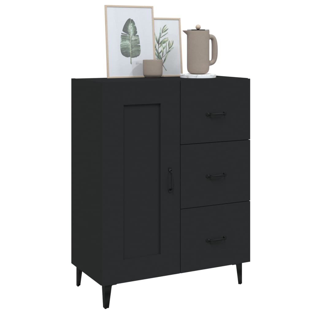 Buffet Noir 69,5x34x90 cm Bois d'ingénierie - XIOS