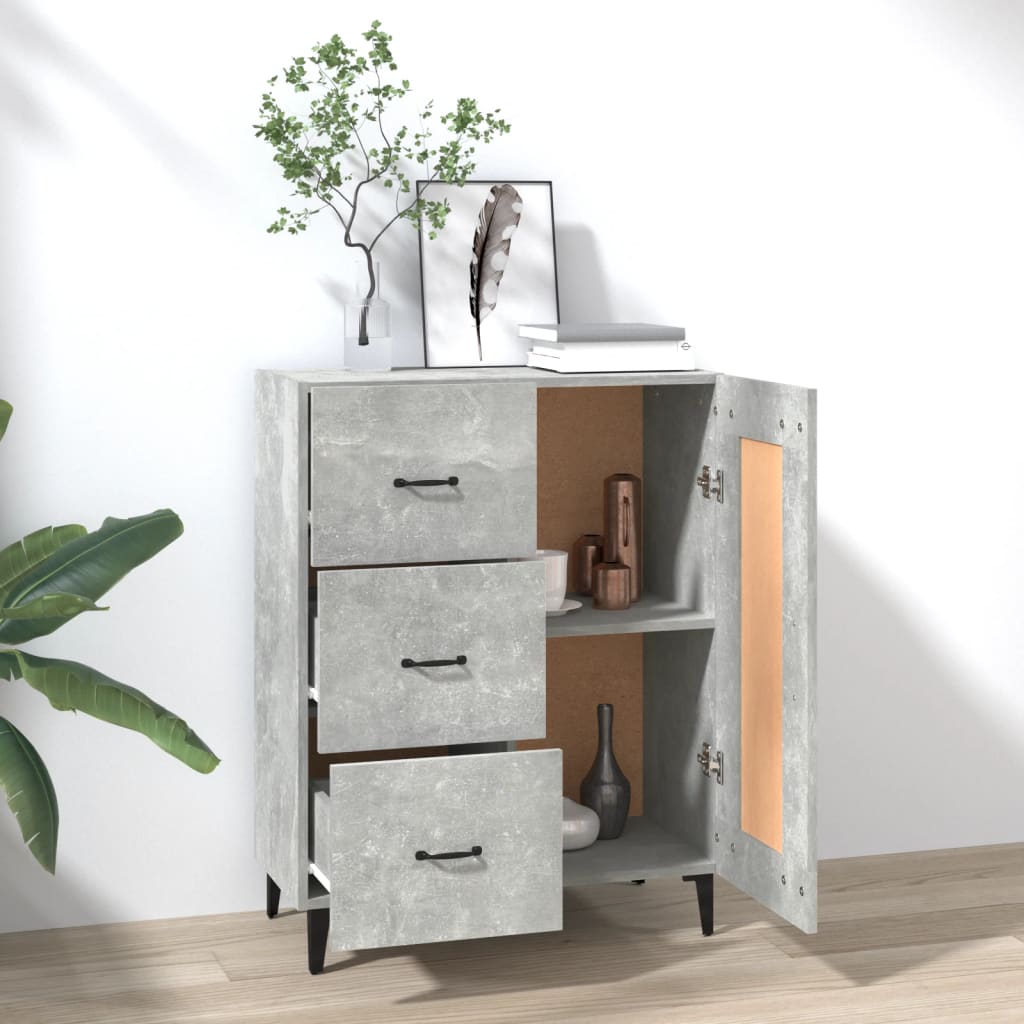 Buffet Gris béton 69,5x34x90 cm Bois d'ingénierie - XIOS