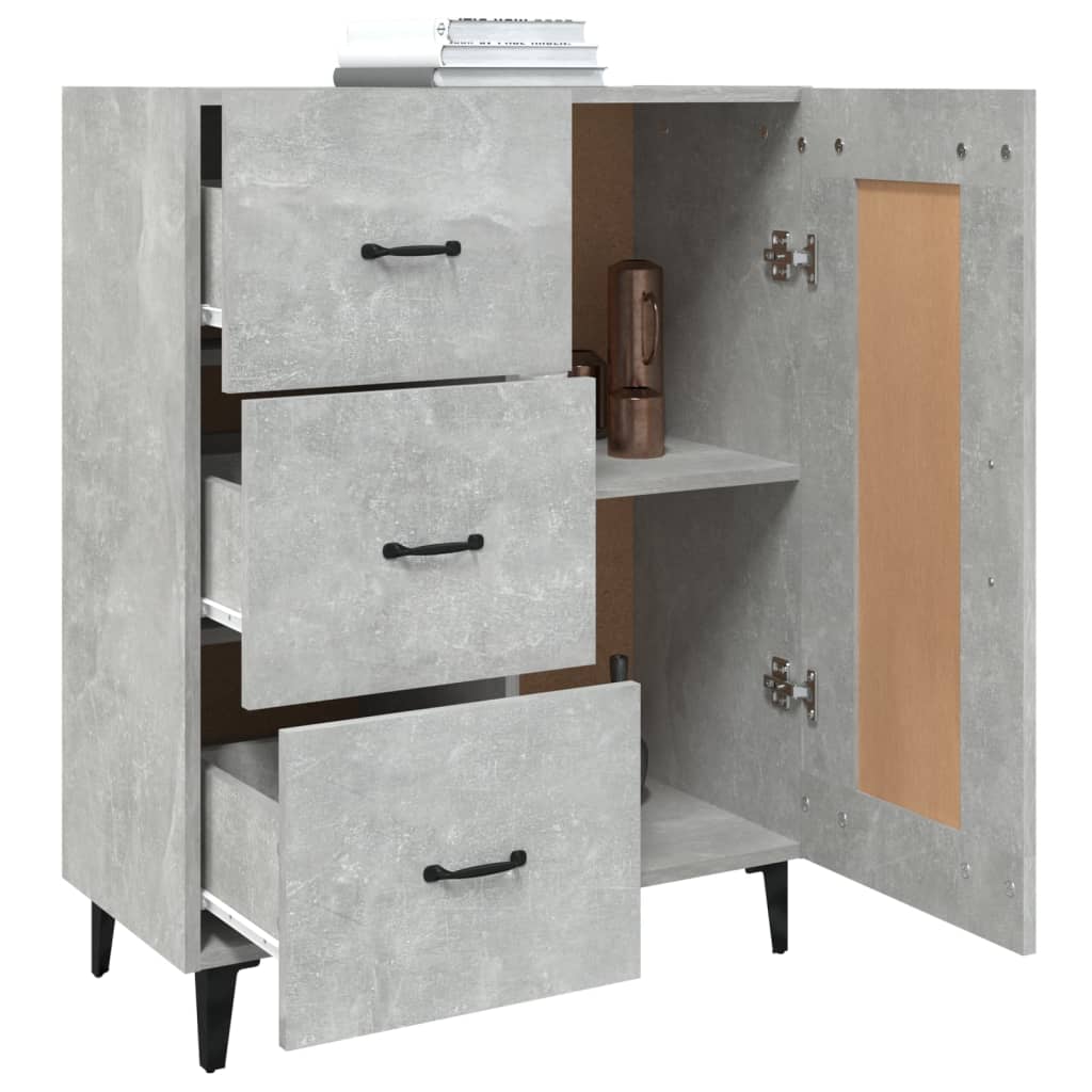 Buffet Gris béton 69,5x34x90 cm Bois d'ingénierie - XIOS