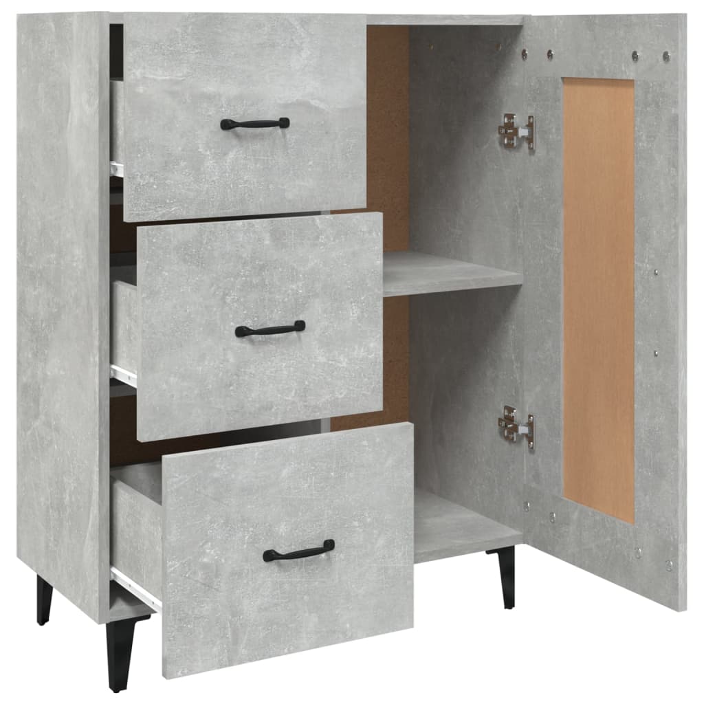 Buffet Gris béton 69,5x34x90 cm Bois d'ingénierie - XIOS