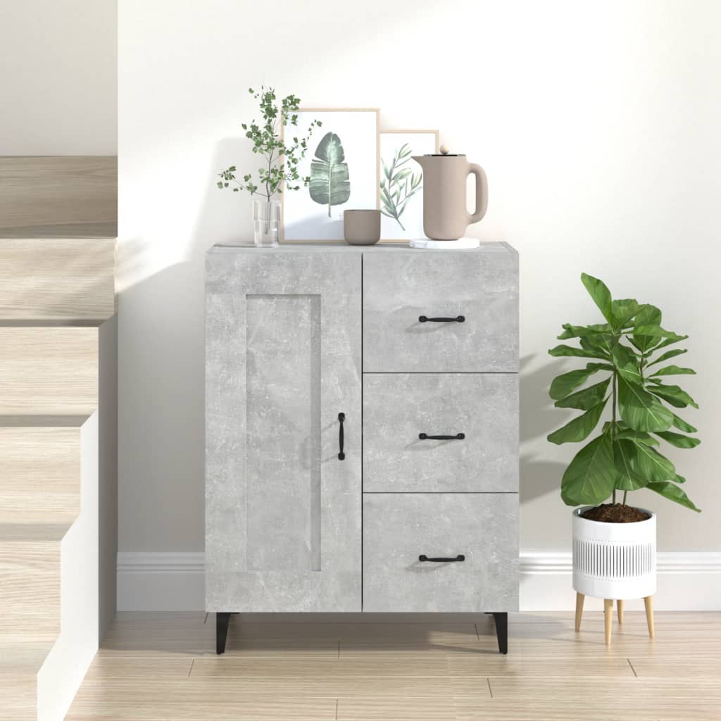 Buffet Gris béton 69,5x34x90 cm Bois d'ingénierie - XIOS