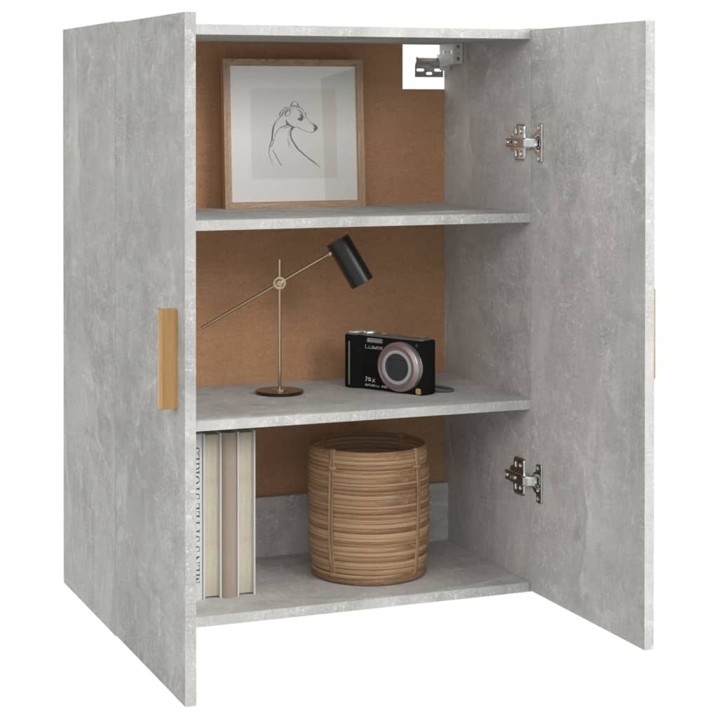 Armoire murale suspendue Gris béton 69,5x34x90 cm - XIOS