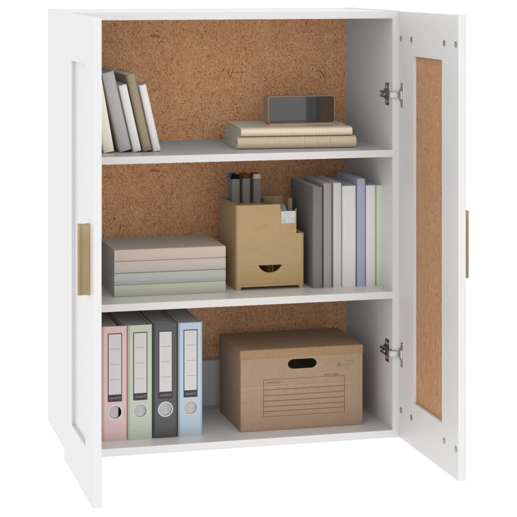 Armoire murale blanc 69,5x32,5x90 cm bois d'ingénierie - XIOS