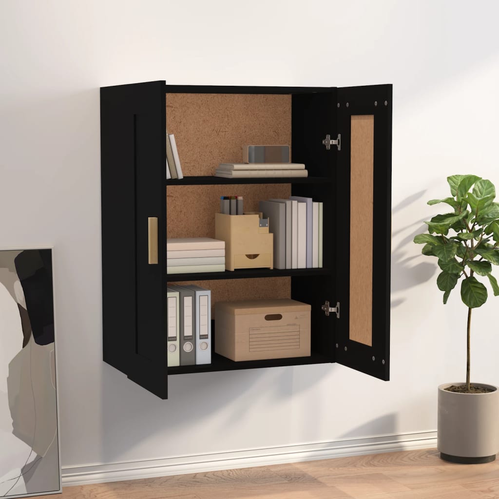 Armoire murale Noir 69,5x32,5x90 cm Bois d'ingénierie - XIOS