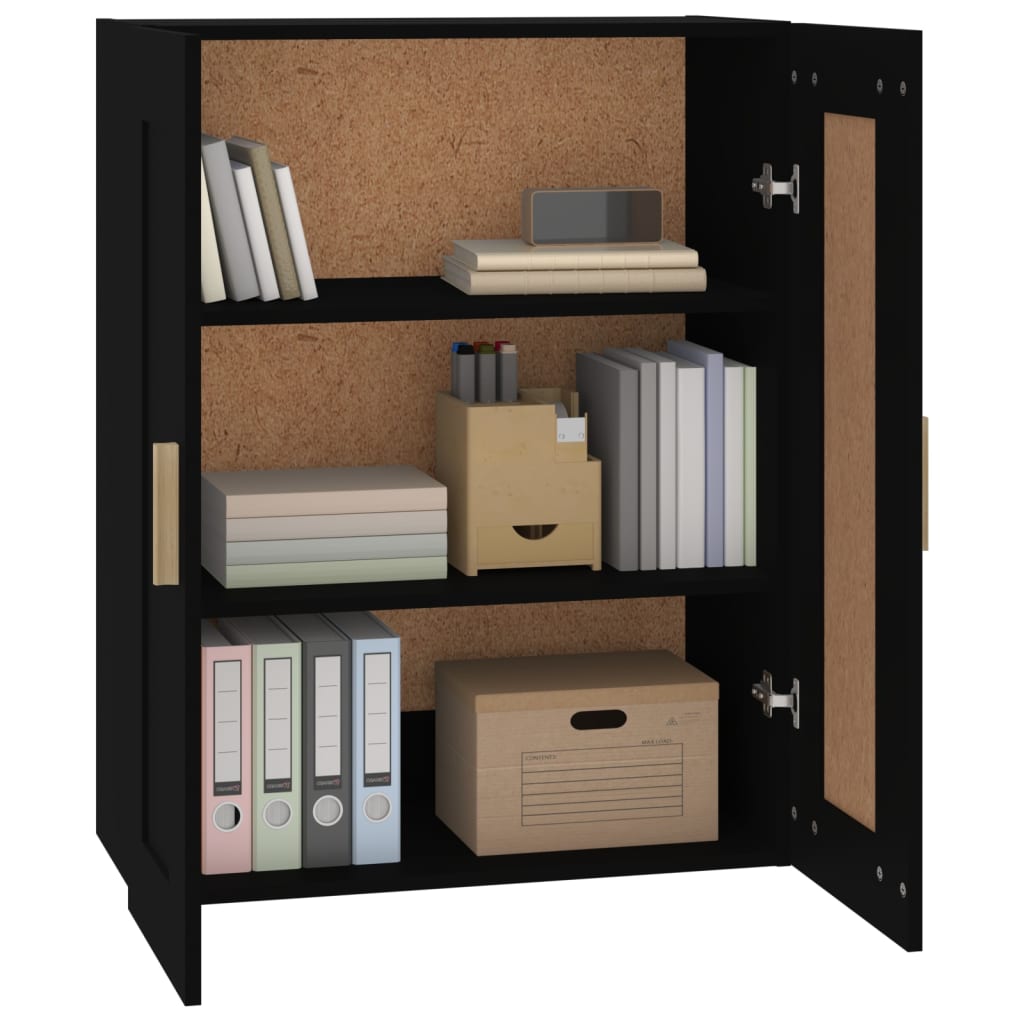 Armoire murale Noir 69,5x32,5x90 cm Bois d'ingénierie - XIOS