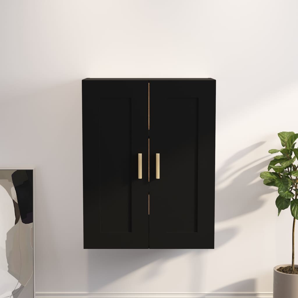 Armoire murale Noir 69,5x32,5x90 cm Bois d'ingénierie - XIOS