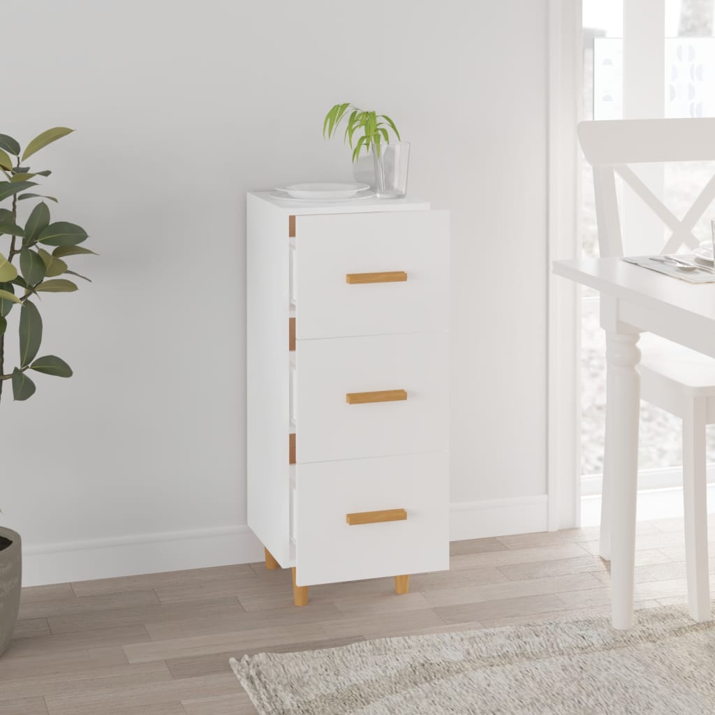 Buffet blanc 34,5x34x90 cm bois d'ingénierie