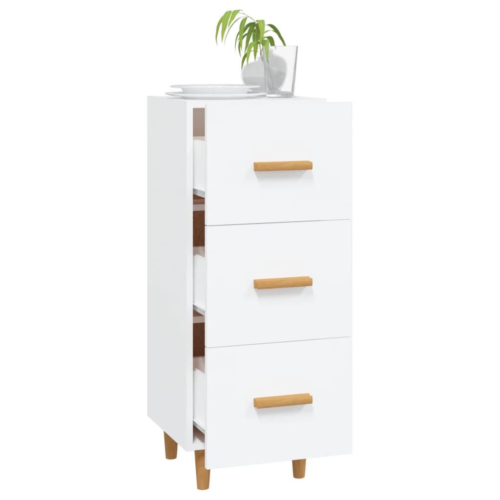 Buffet blanc 34,5x34x90 cm bois d'ingénierie