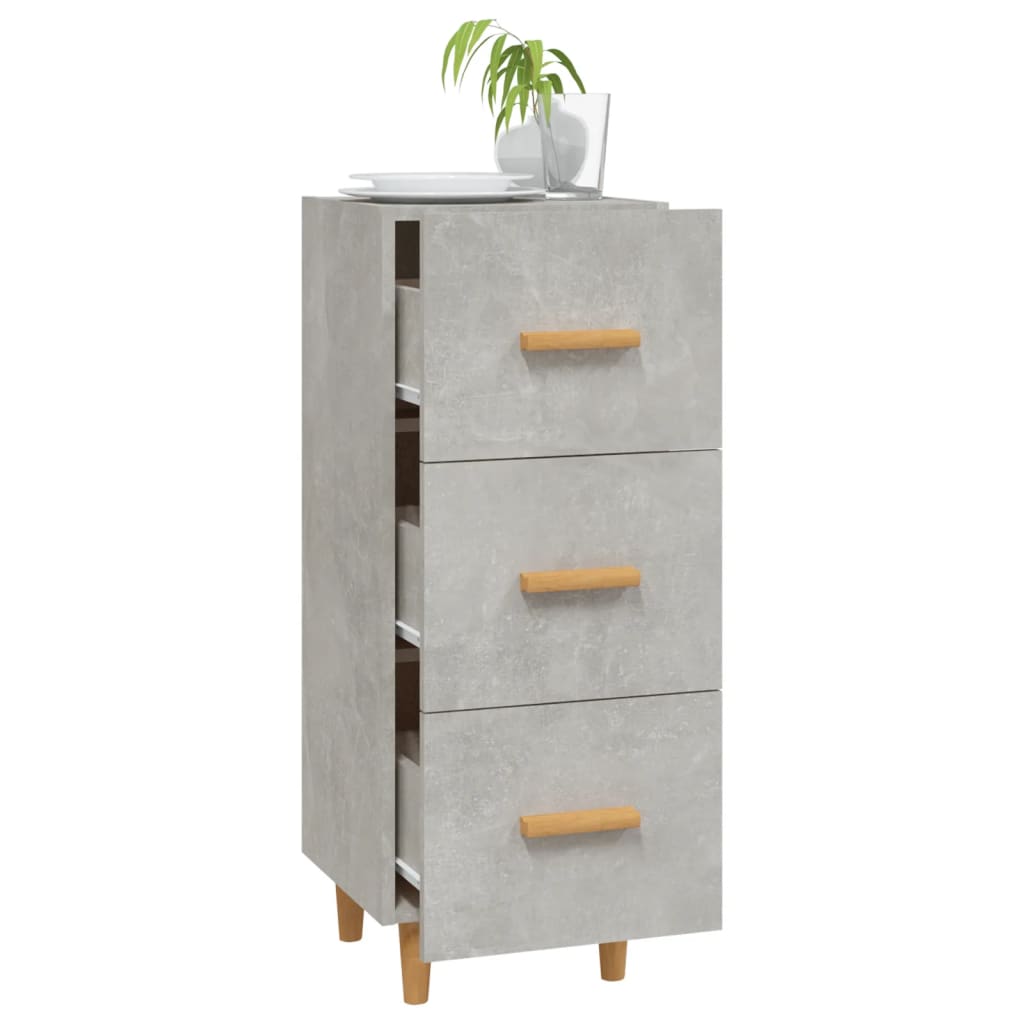 Buffet Gris béton 34,5x34x90 cm Bois d'ingénierie - XIOS