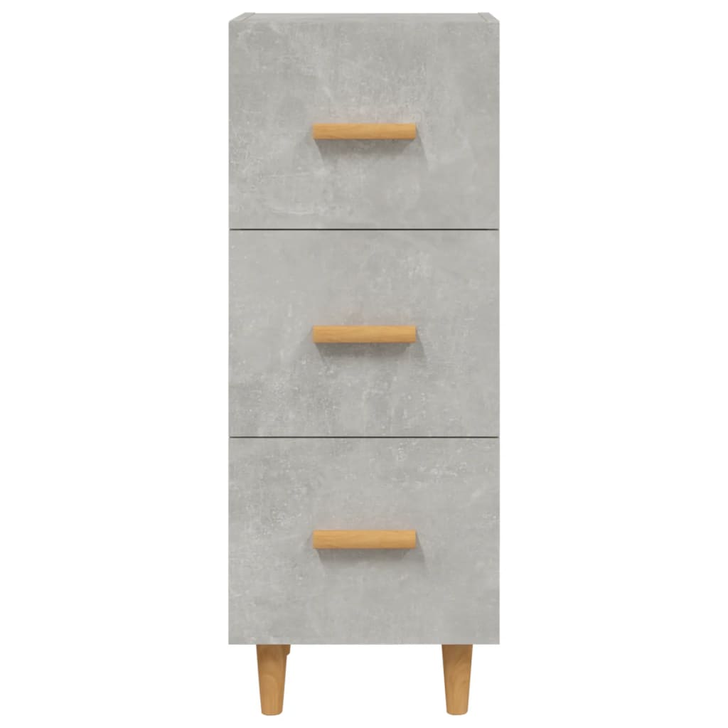 Buffet Gris béton 34,5x34x90 cm Bois d'ingénierie - XIOS