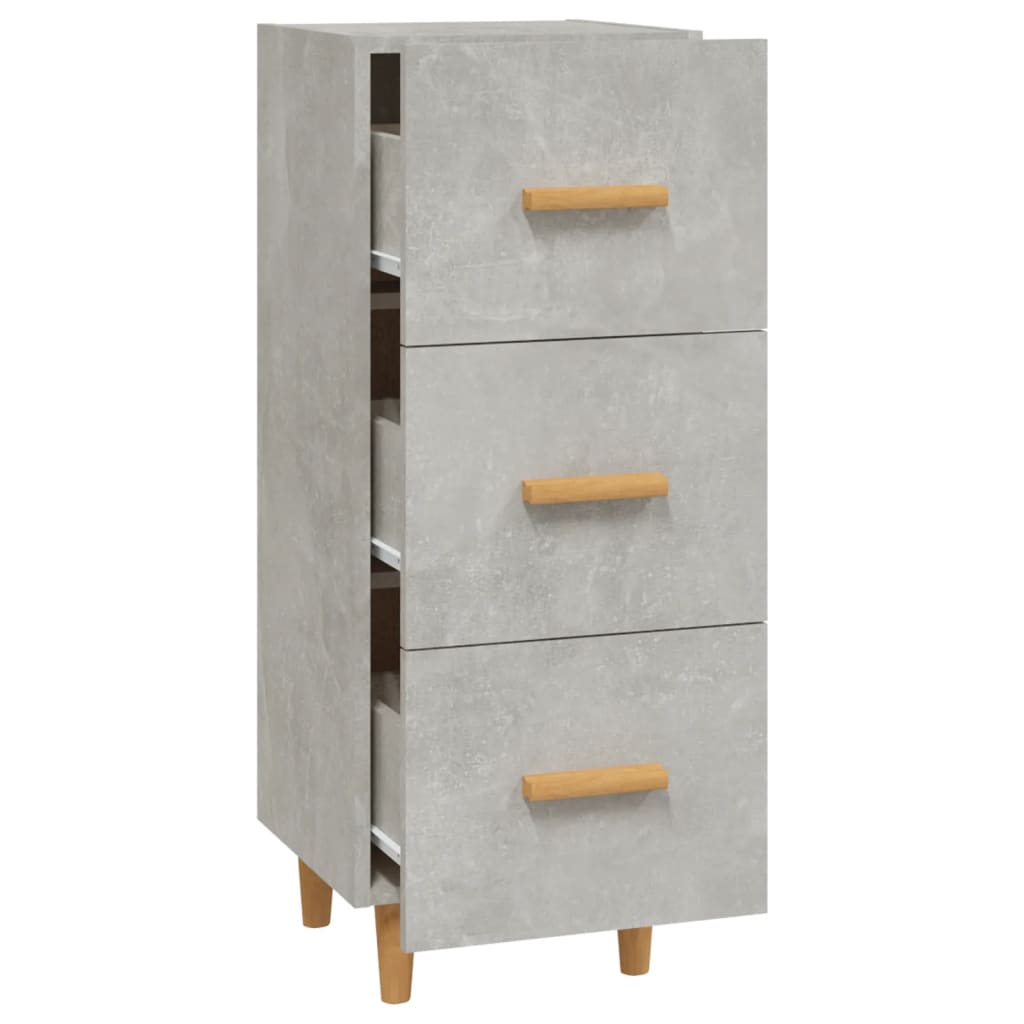 Buffet Gris béton 34,5x34x90 cm Bois d'ingénierie - XIOS