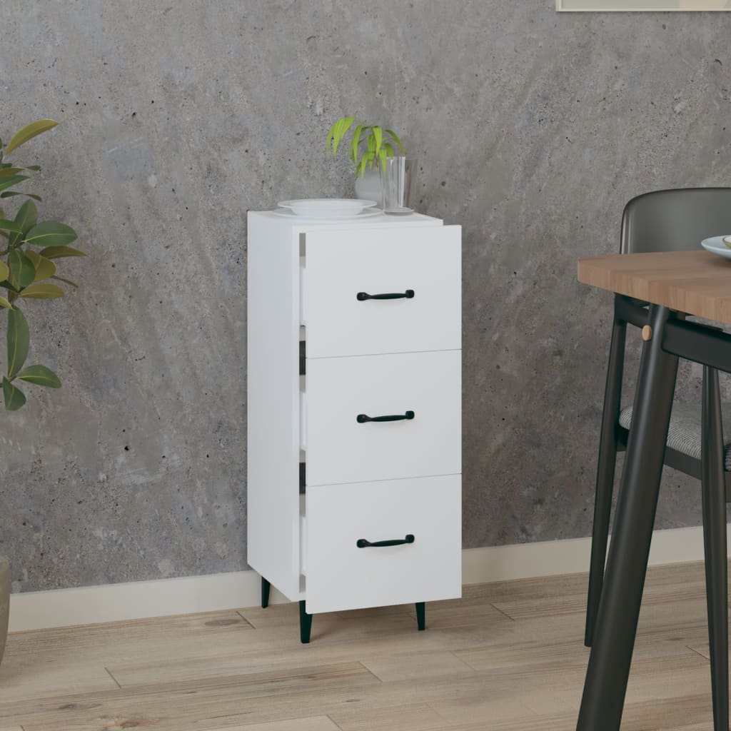Buffet blanc 34,5x34x90 cm bois d'ingénierie - XIOS