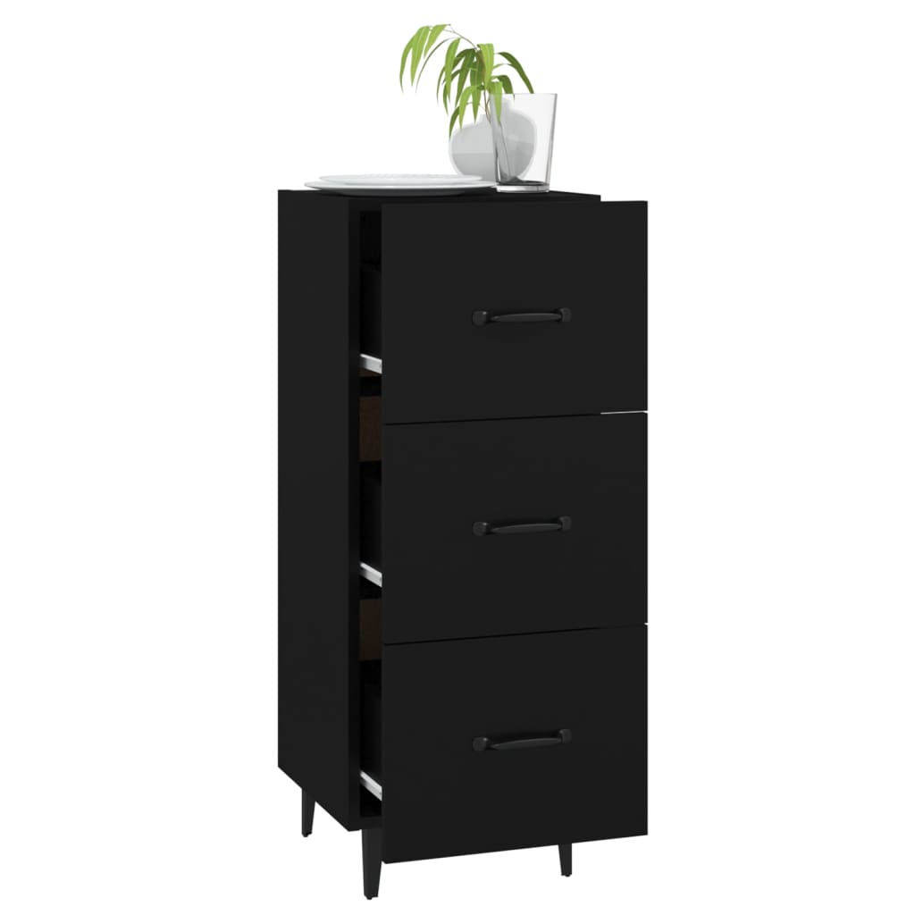 Buffet Noir 34,5x34x90 cm Bois d'ingénierie - XIOS