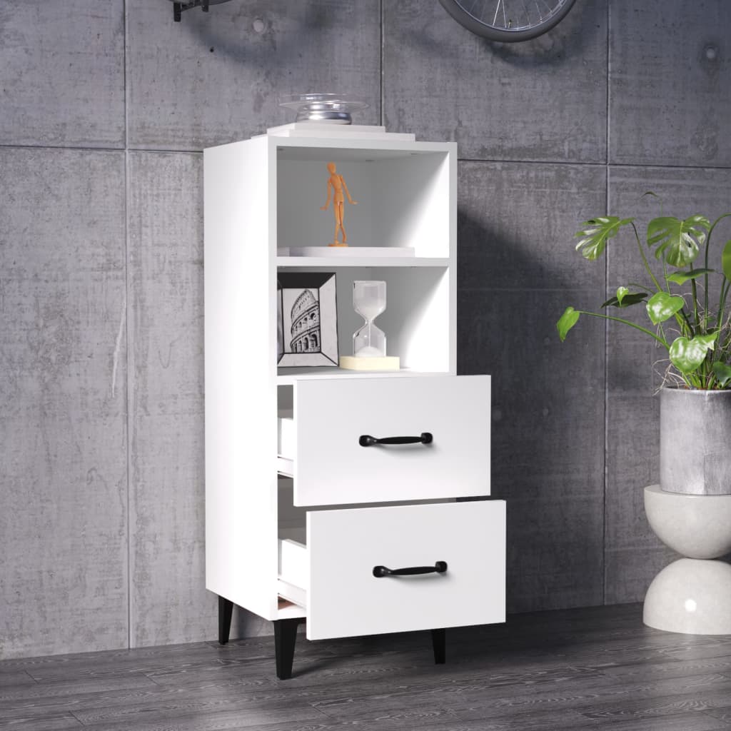 Buffet Blanc 34,5x34x90 cm Bois d'ingénierie - XIOS