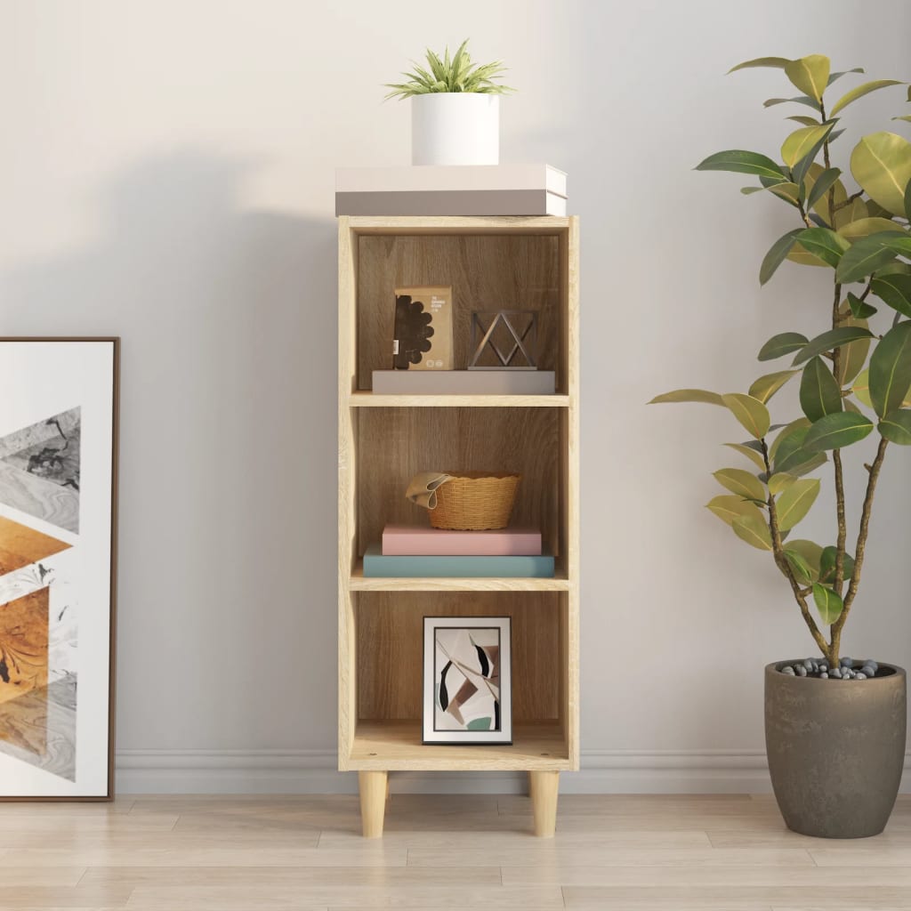 Buffet Chêne sonoma 34,5x32,5x90 cm Bois d'ingénierie