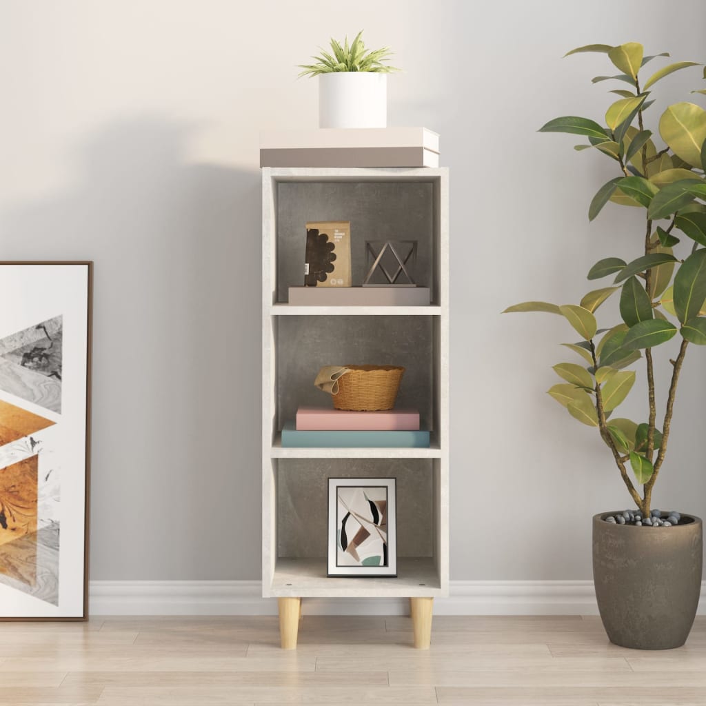 Buffet Gris béton 34,5x32,5x90 cm Bois d'ingénierie - XIOS