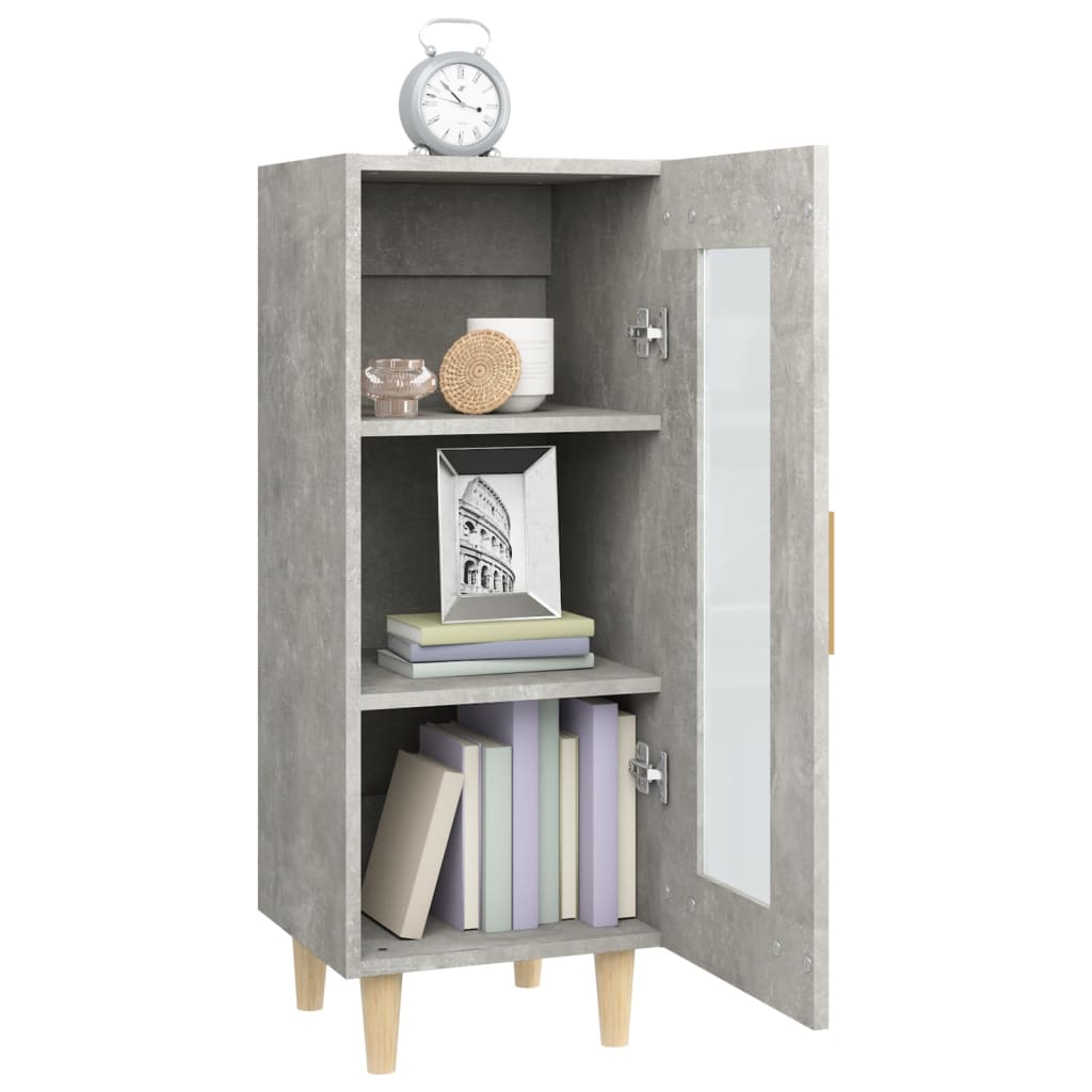 Buffet Gris béton 34,5x34x90 cm Bois d'ingénierie - XIOS