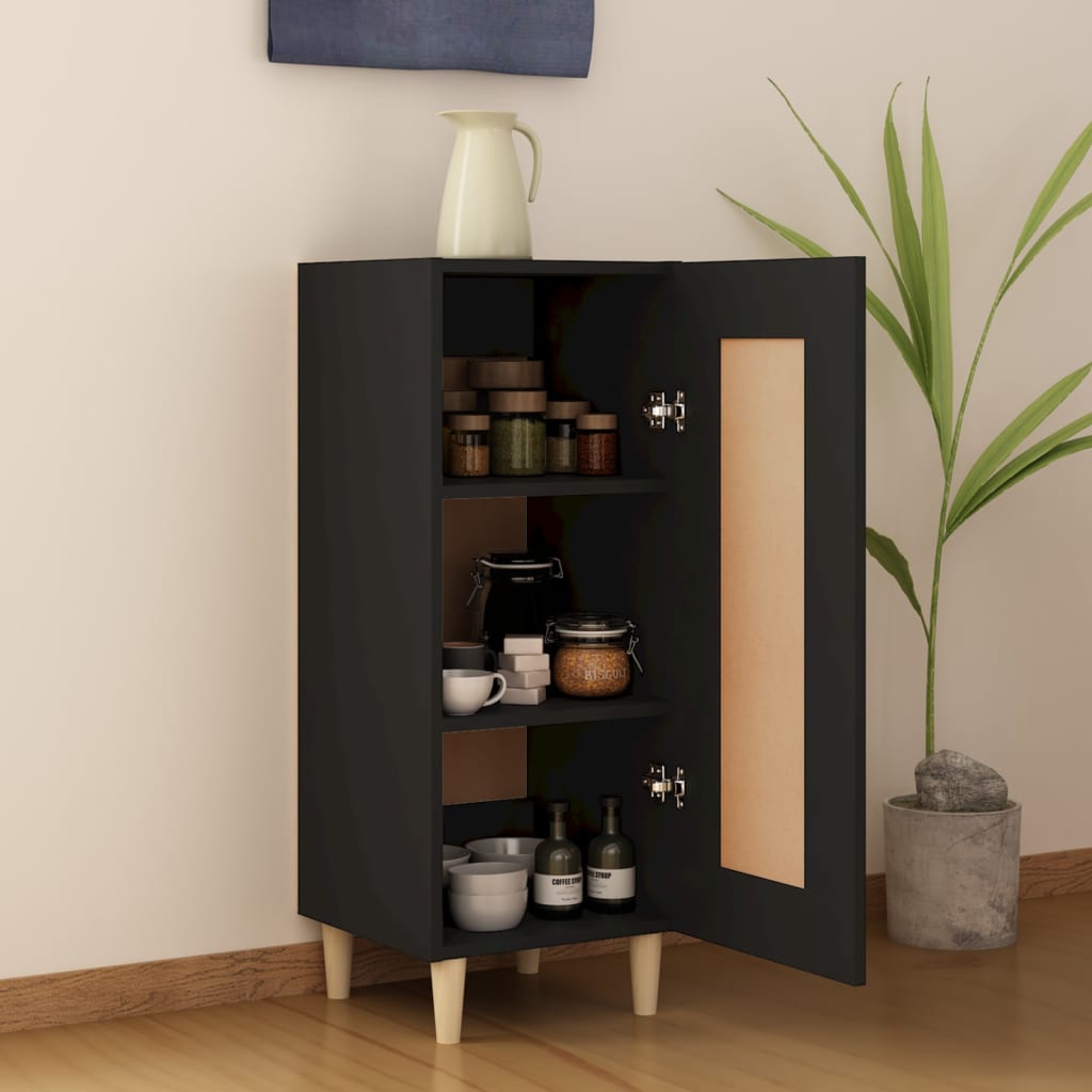 Buffet Noir 34,5x34x90 cm Bois d'ingénierie - XIOS