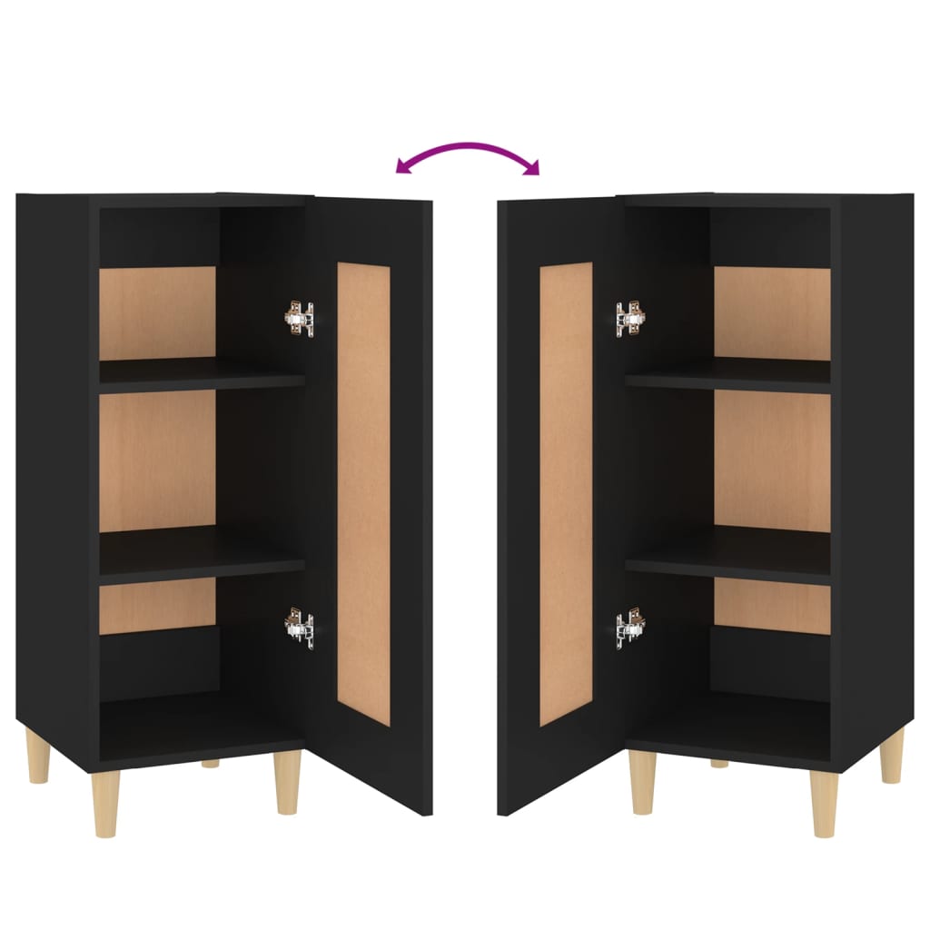 Buffet Noir 34,5x34x90 cm Bois d'ingénierie - XIOS