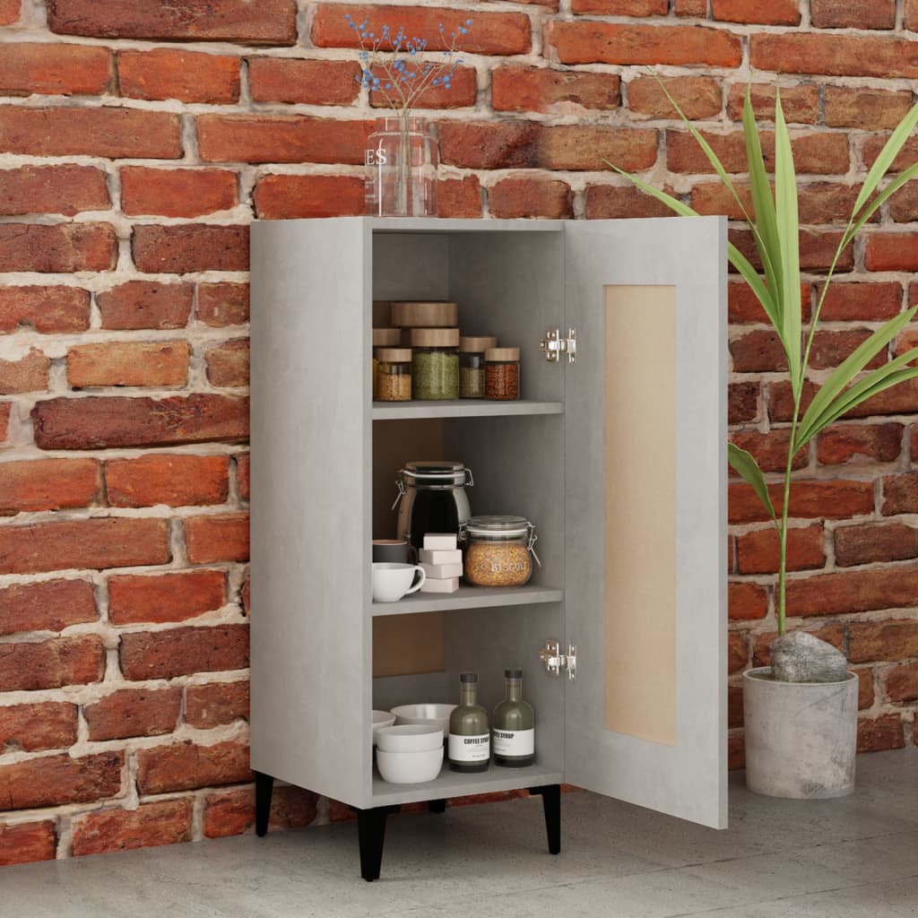 Buffet Gris béton 34,5x34x90 cm Bois d'ingénierie - XIOS