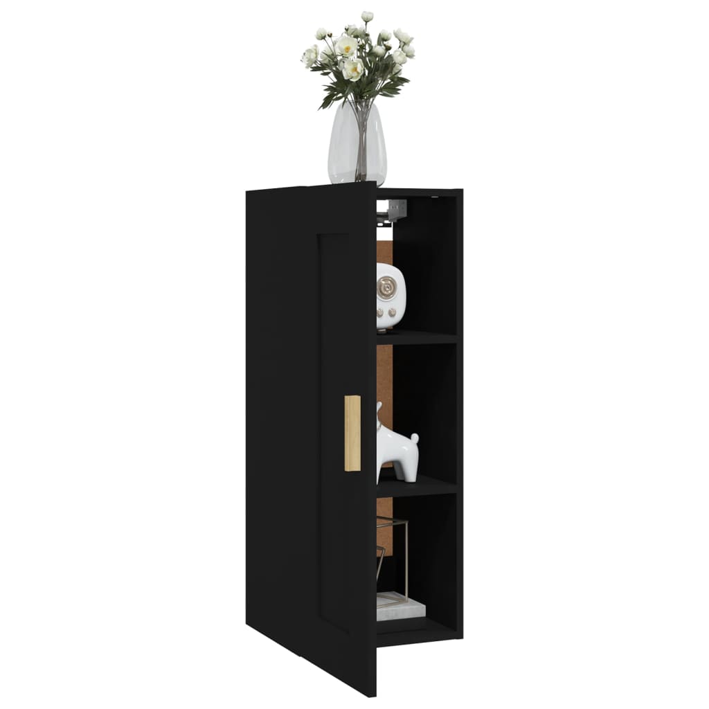 Armoire murale Noir 35x34x90 cm Bois d'ingénierie Étagères murales & corniches vidaXL