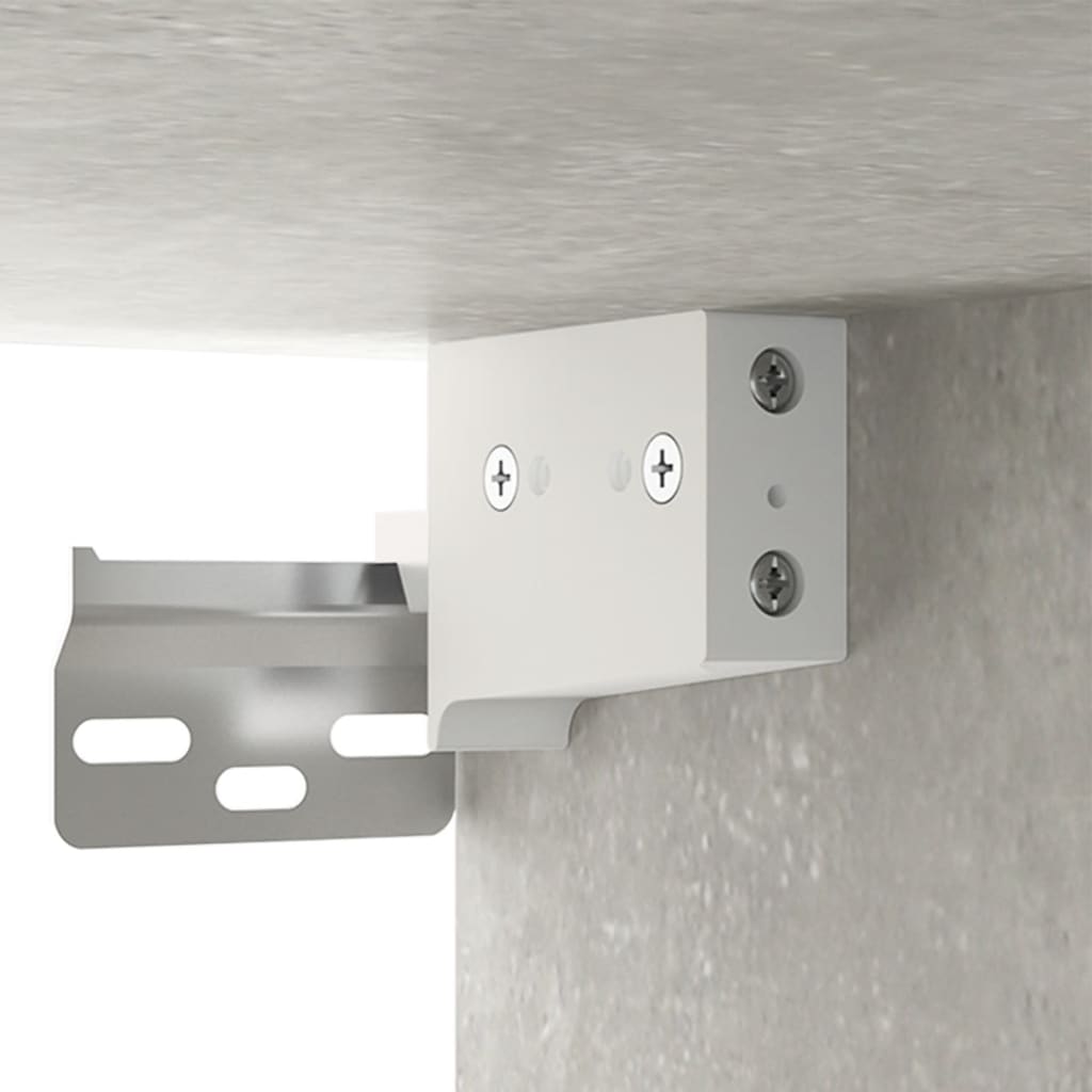 Armoire suspendue Gris béton 35x34x90 cm Bois d'ingénierie