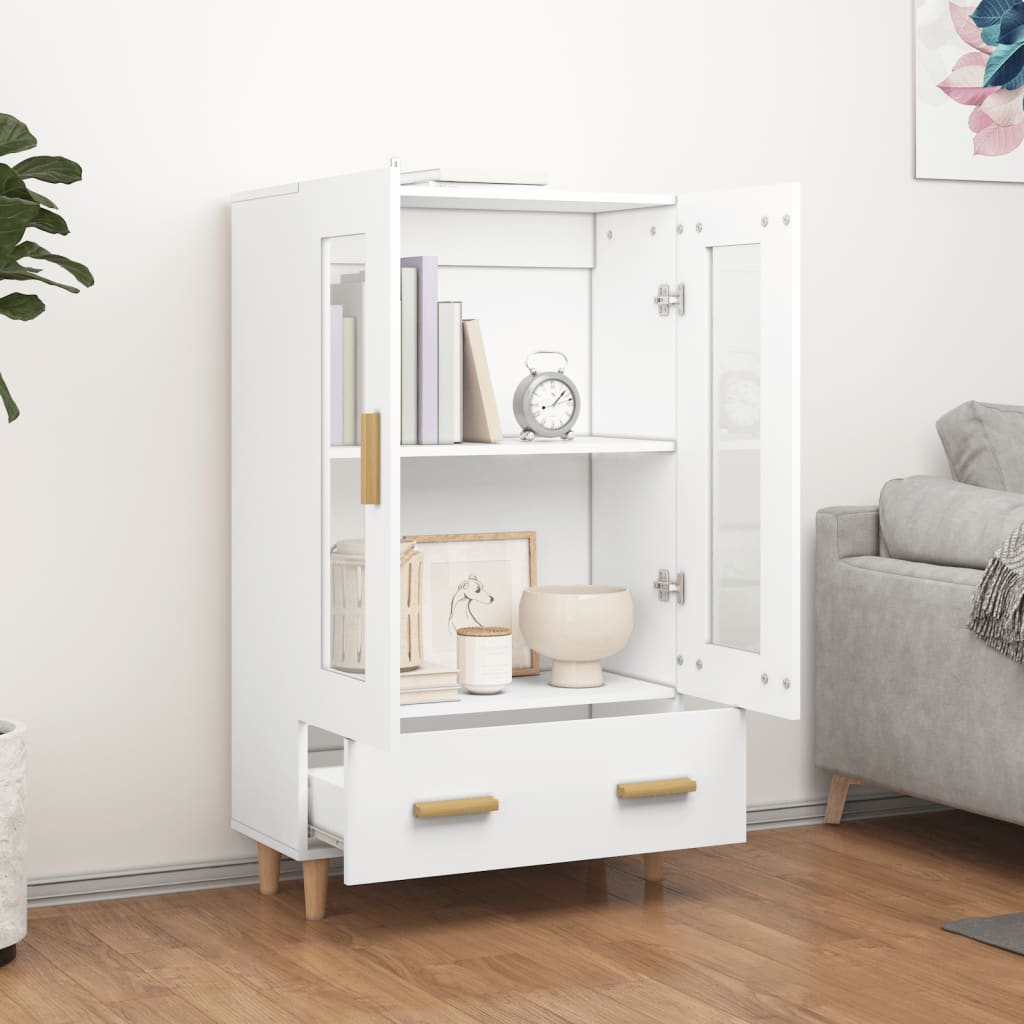 Buffet haut Blanc 70x31x115 cm Bois d'ingénierie - XIOS