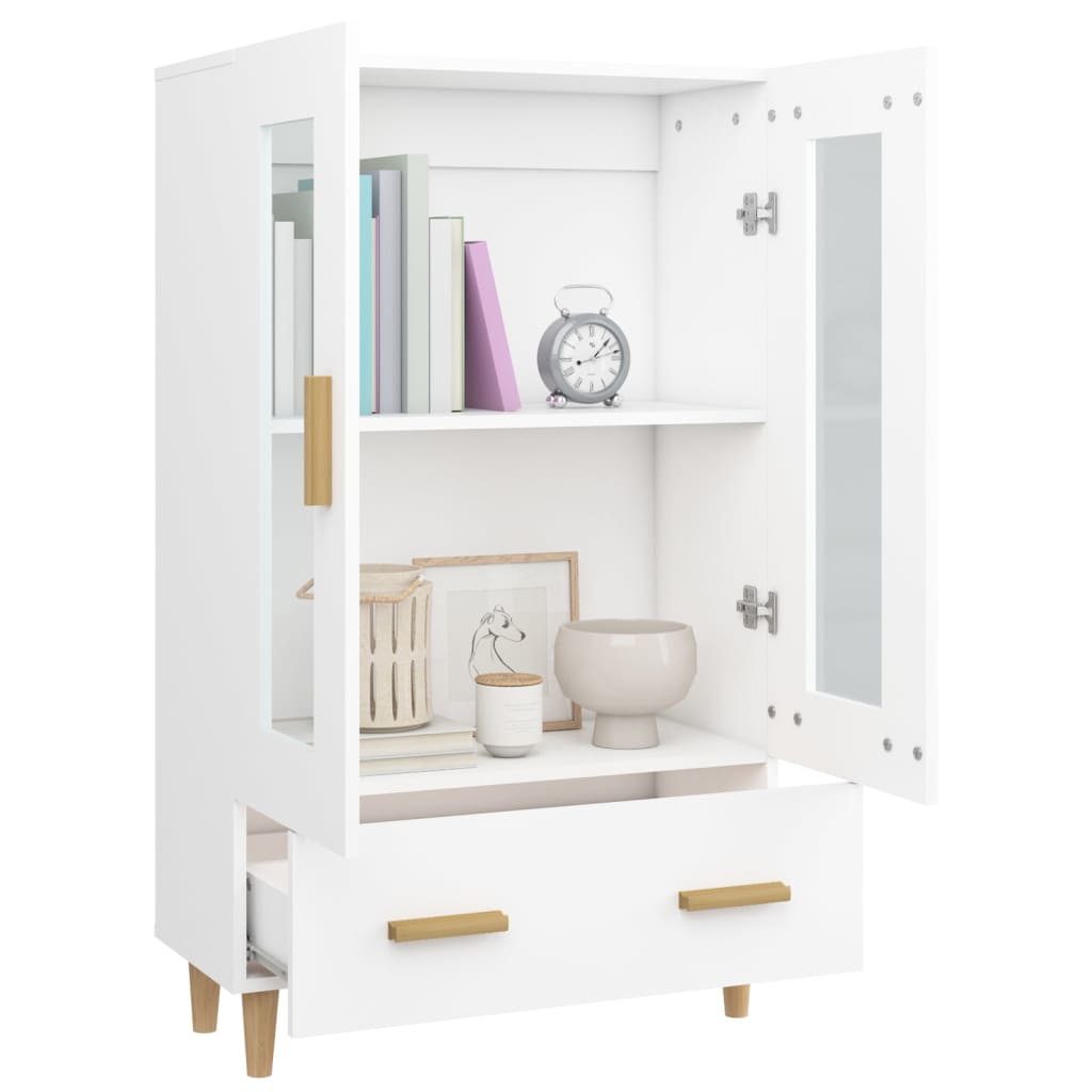 Buffet haut Blanc 70x31x115 cm Bois d'ingénierie - XIOS