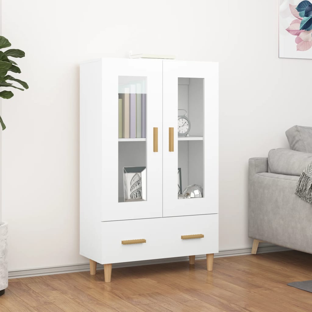 Buffet haut Blanc 70x31x115 cm Bois d'ingénierie - XIOS