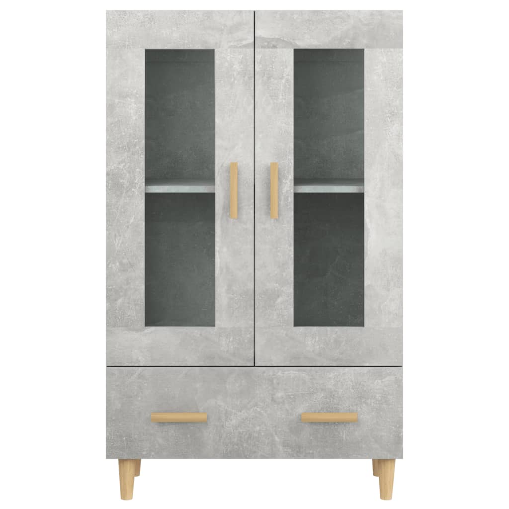 Buffet haut Gris béton 70x31x115 cm Bois d'ingénierie - XIOS