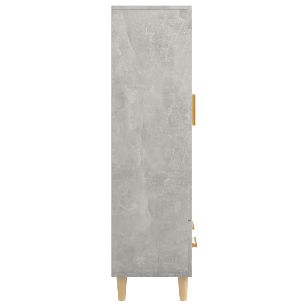 Buffet haut Gris béton 70x31x115 cm Bois d'ingénierie - XIOS