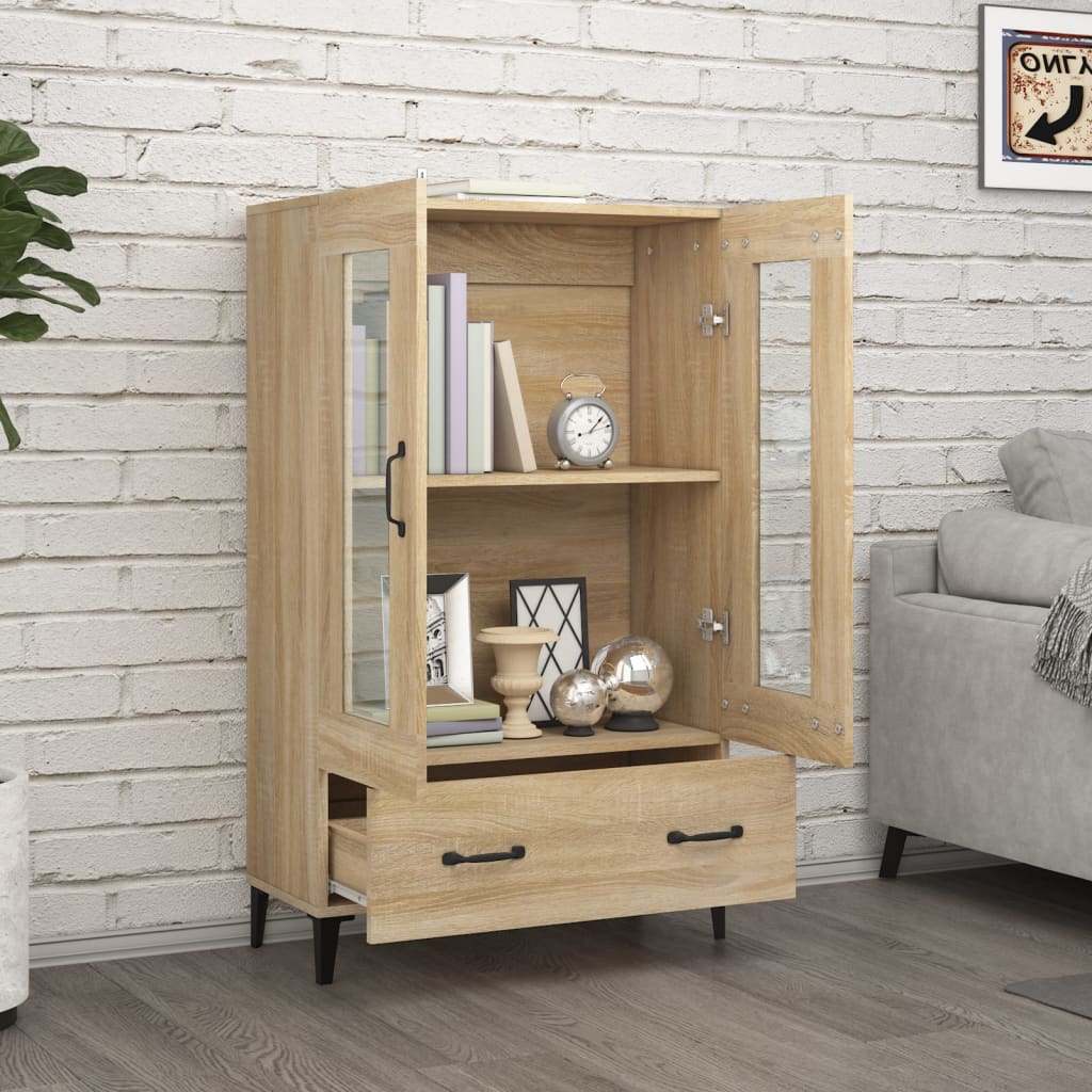 Buffet haut Chêne sonoma 70x31x115 cm Bois d'ingénierie - XIOS