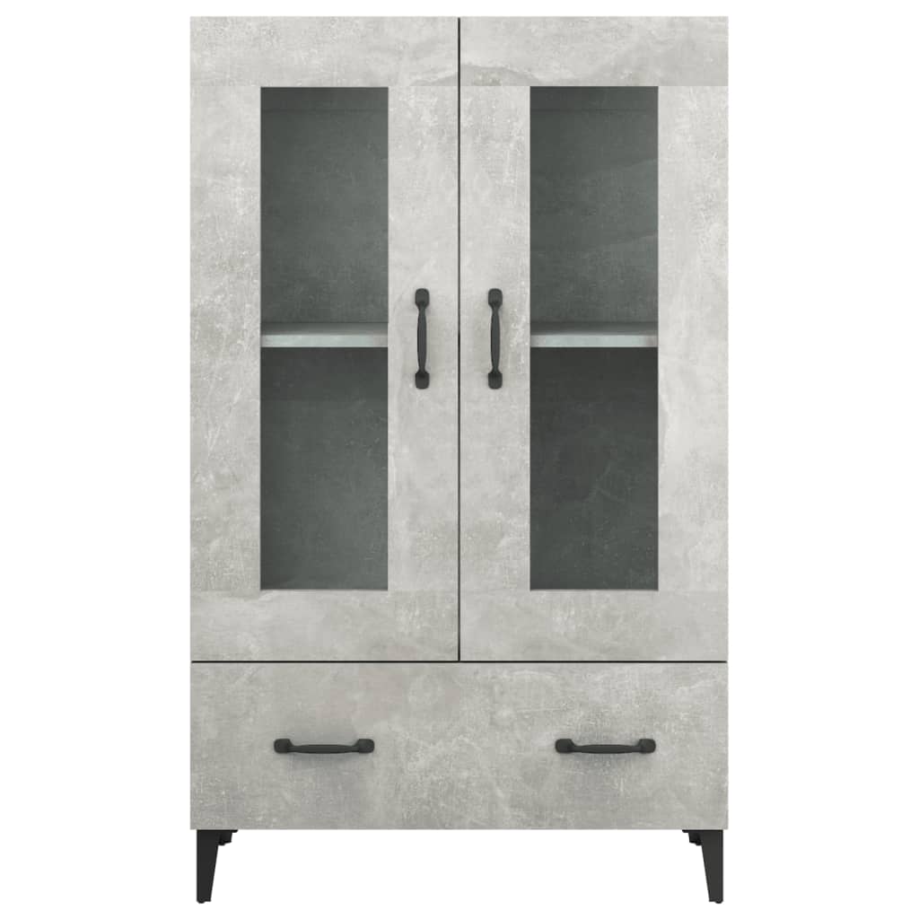 Buffet haut Gris béton 70x31x115 cm Bois d'ingénierie - XIOS