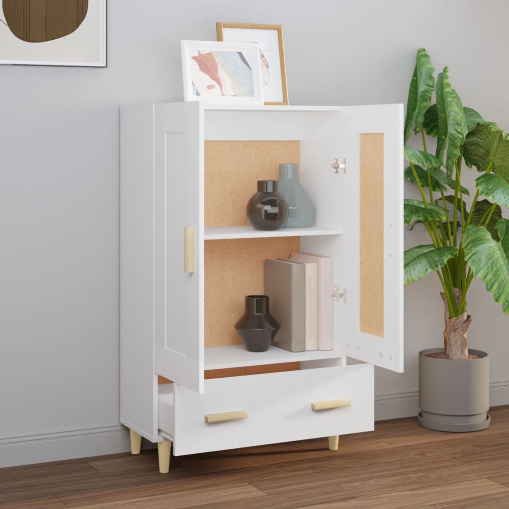 Buffet haut Blanc 70x31x115 cm Bois d'ingénierie - XIOS