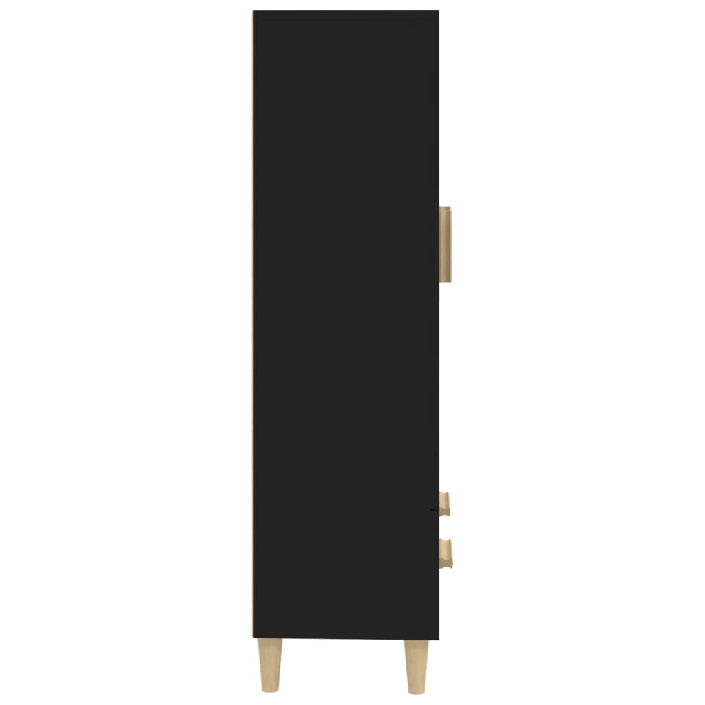 Buffet haut noir 70x31x115 cm bois d'ingénierie - XIOS