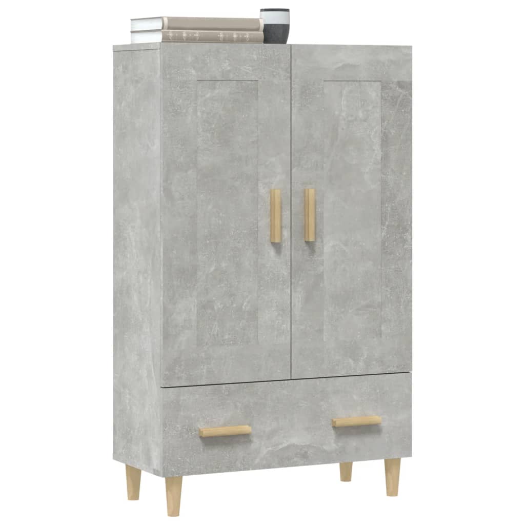 Buffet haut Gris béton 70x31x115 cm Bois d'ingénierie - XIOS
