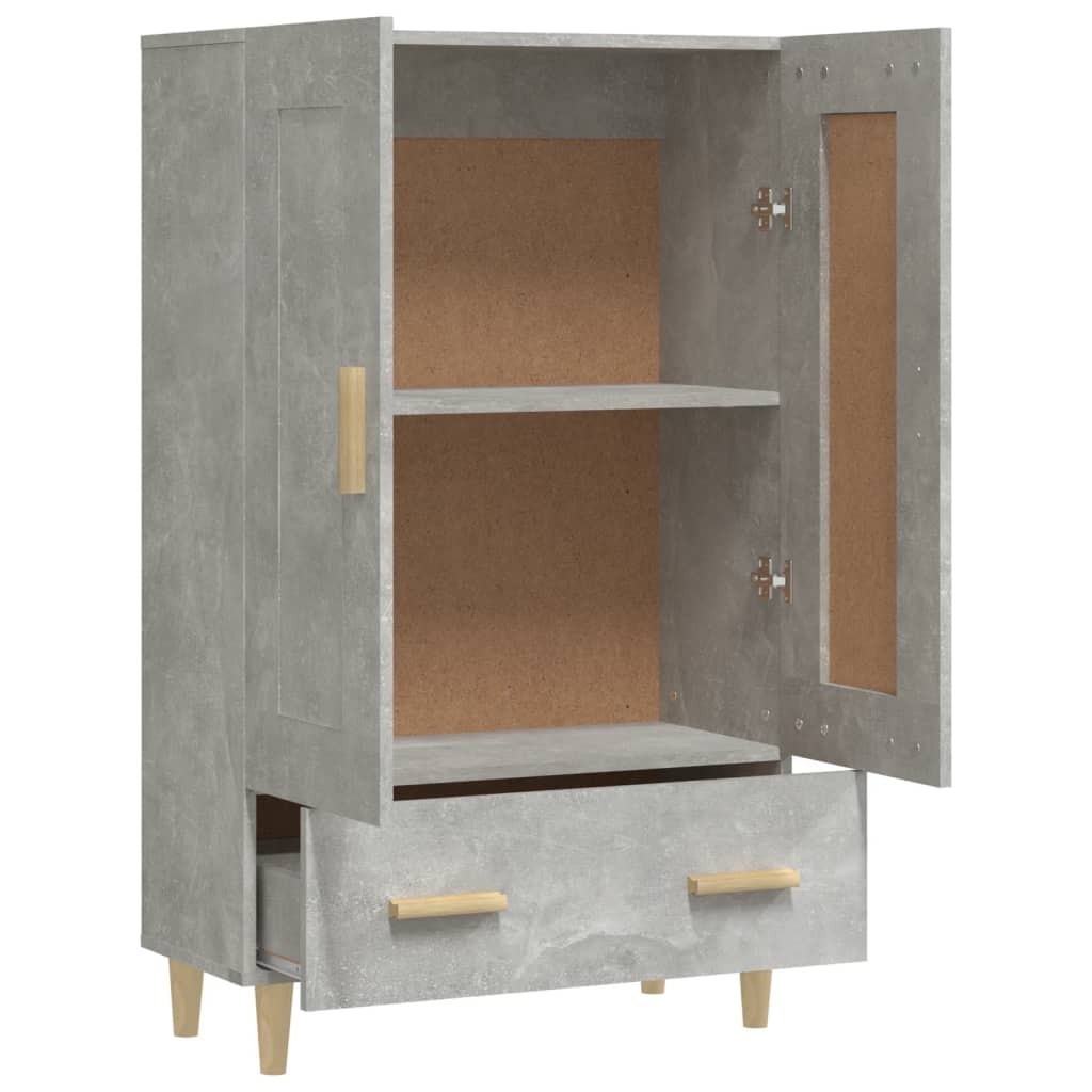 Buffet haut Gris béton 70x31x115 cm Bois d'ingénierie - XIOS
